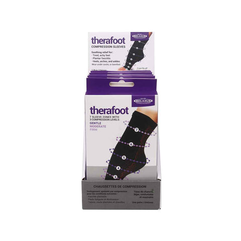 Wholesale Therafoot Hemp Compression Sleeves - Displayer of 6