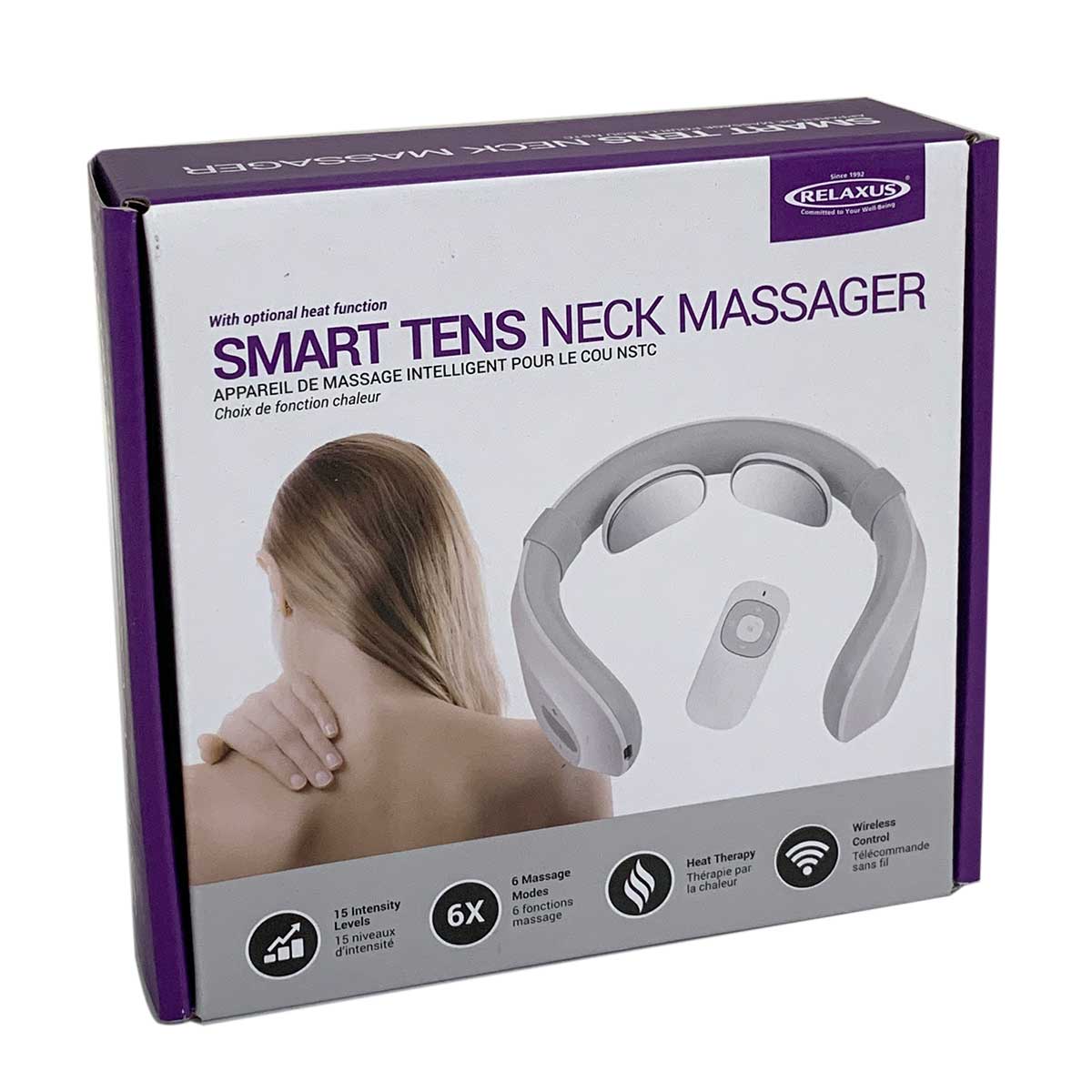 6 Heads Smart Electric Neck And Back Pulse Massager Tens - Temu