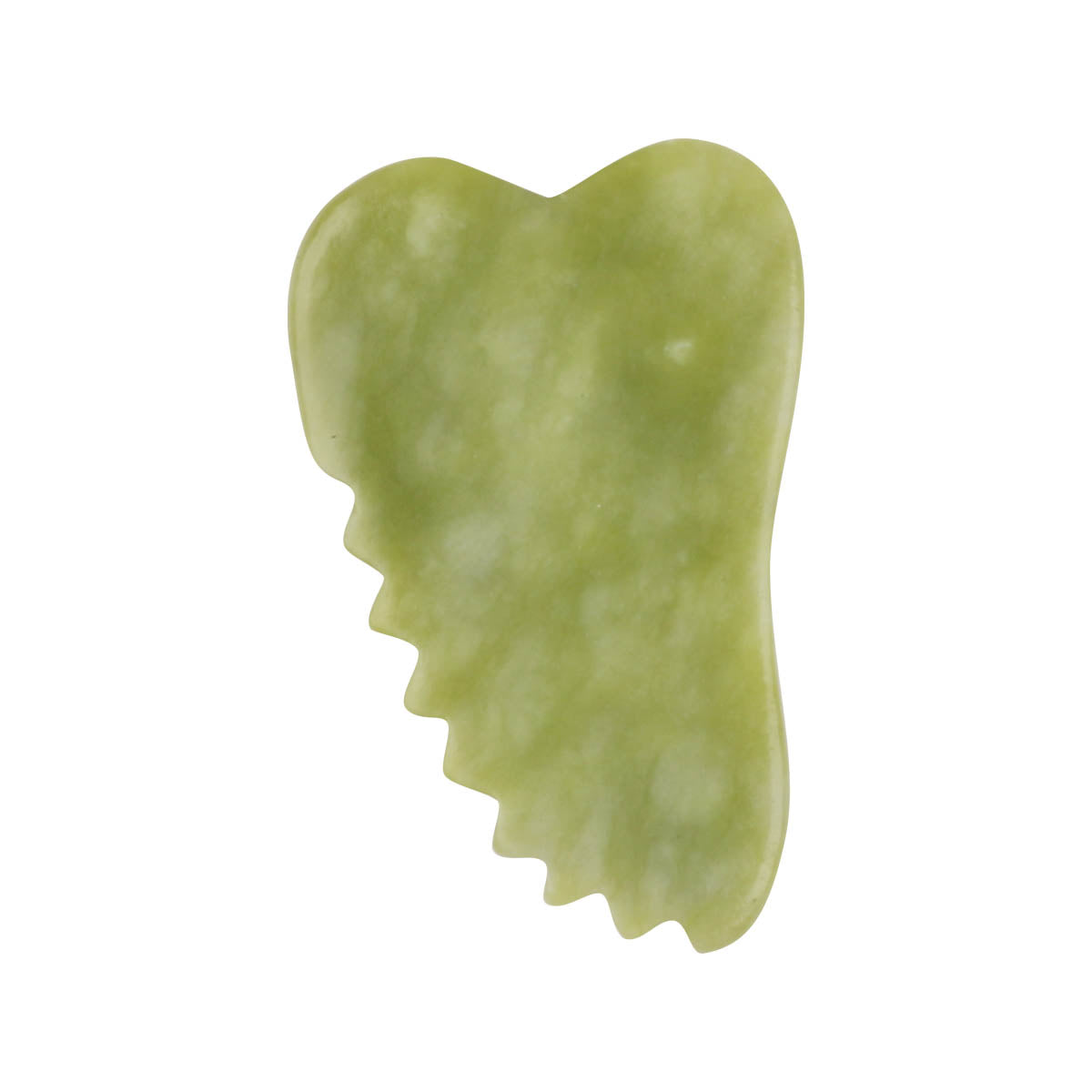 Jade Gua Sha Facial Detox Kit (3-Piece Set) - scalloped edge