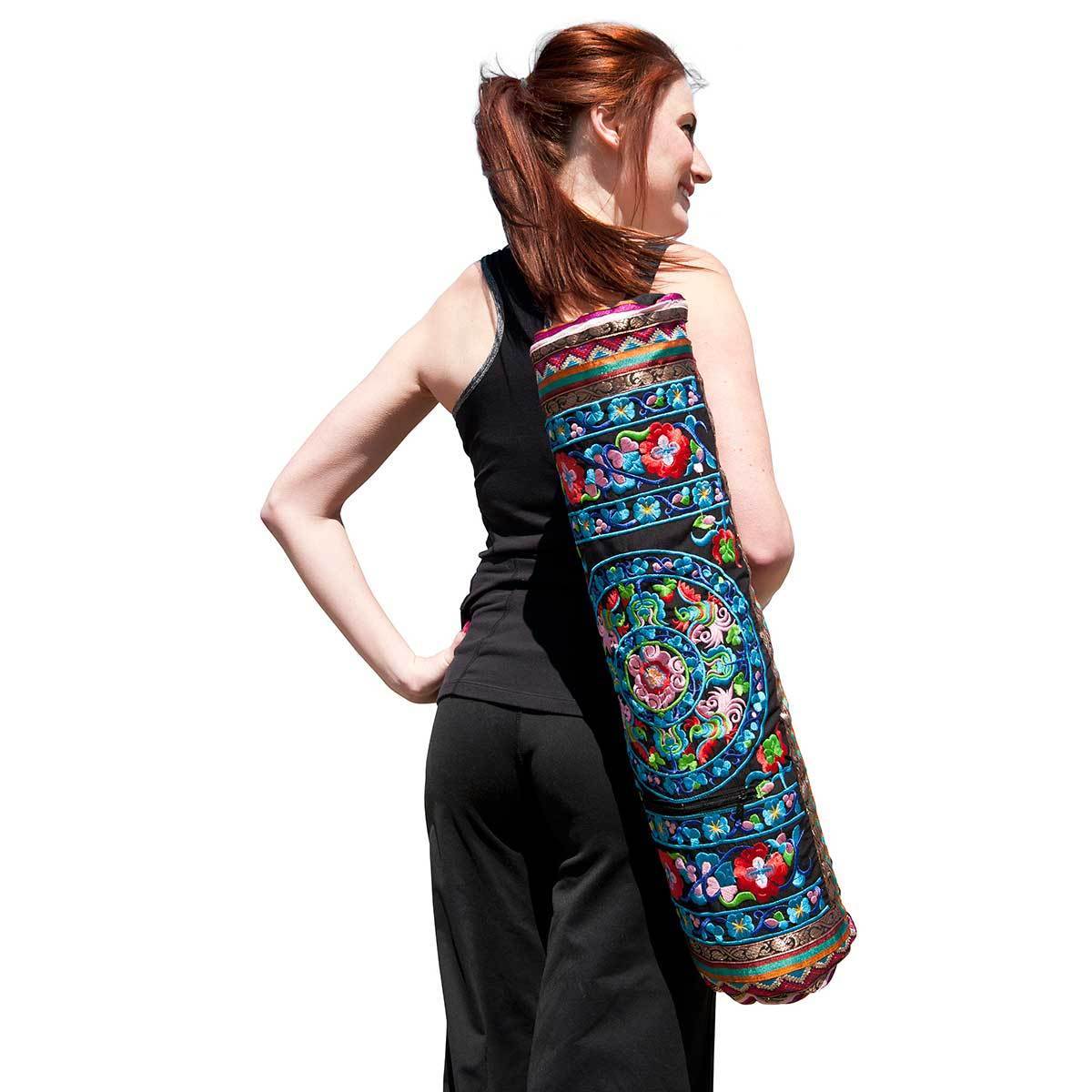 Wholesale Hand Embroidered Bokhara Yoga Mat Bags 