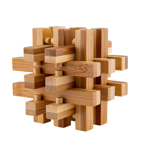 Wholesale Eco Bamboo Puzzles Displayer of 18
