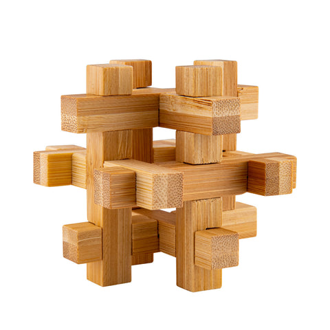 Wholesale Eco Bamboo Puzzles Displayer of 18